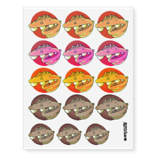 laughing kids head funny cartoon temporary tattoos