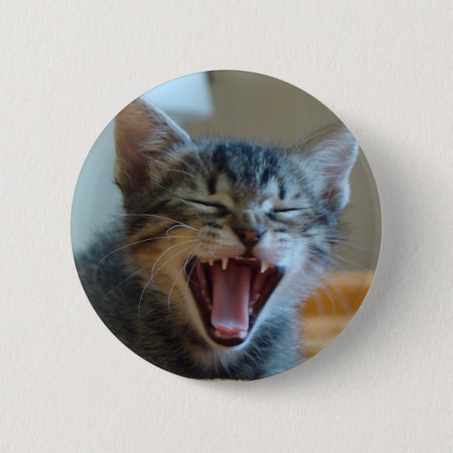 Laughing Kitten Button (Front)