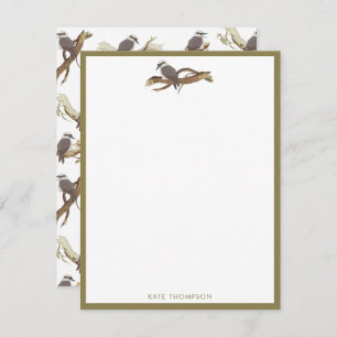 Laughing Kookaburra Australian Bird Eucalyptus Note Card