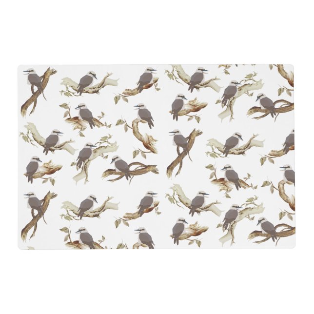 Laughing Kookaburra Australian Bird Eucalyptus  Placemat (Front)