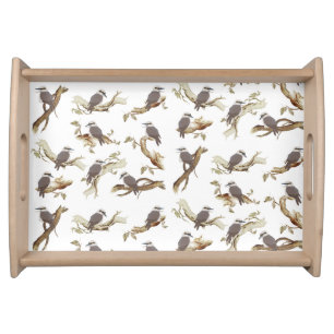 Laughing Kookaburra Australian Bird Eucalyptus  Serving Tray