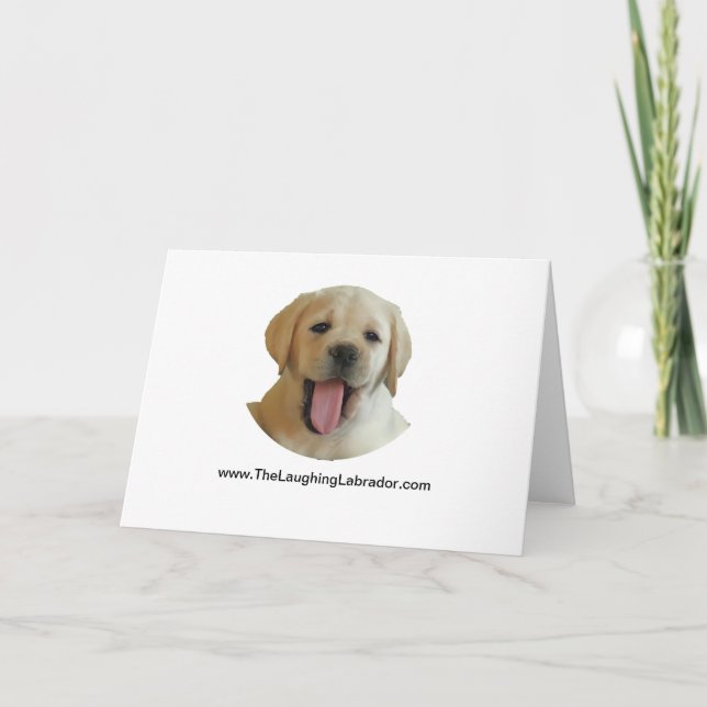 Laughing Labrador Letterpress Thank You Card (Front)