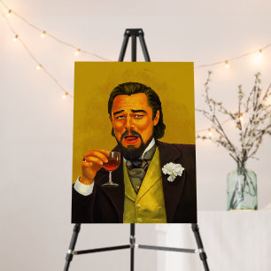 Laughing Leo Meme - Watercolor & Digital painting Foam Board