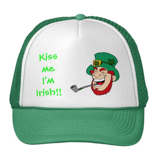 Laughing Leprechaun St Patrick's Day Trucker Hat