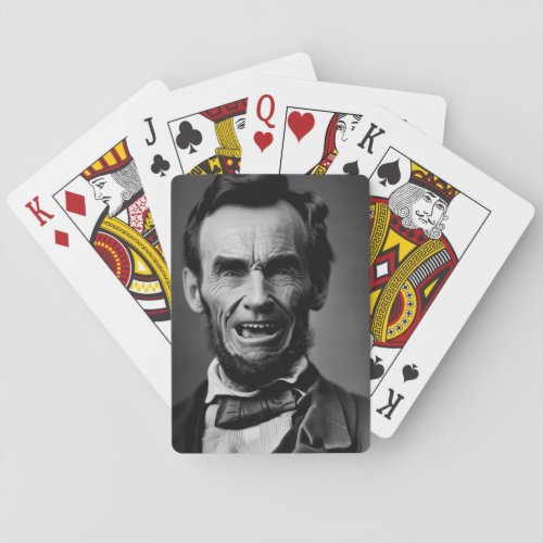 Laughing Lincoln Playing Cards