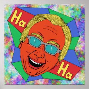 Laughing Man (Artist Self-Portrait) Poster