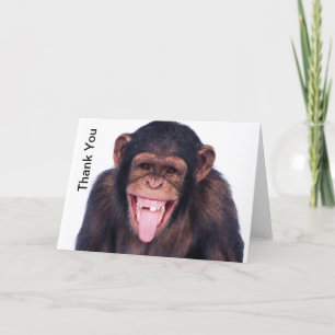 Laughing Monkey Thank You Card
