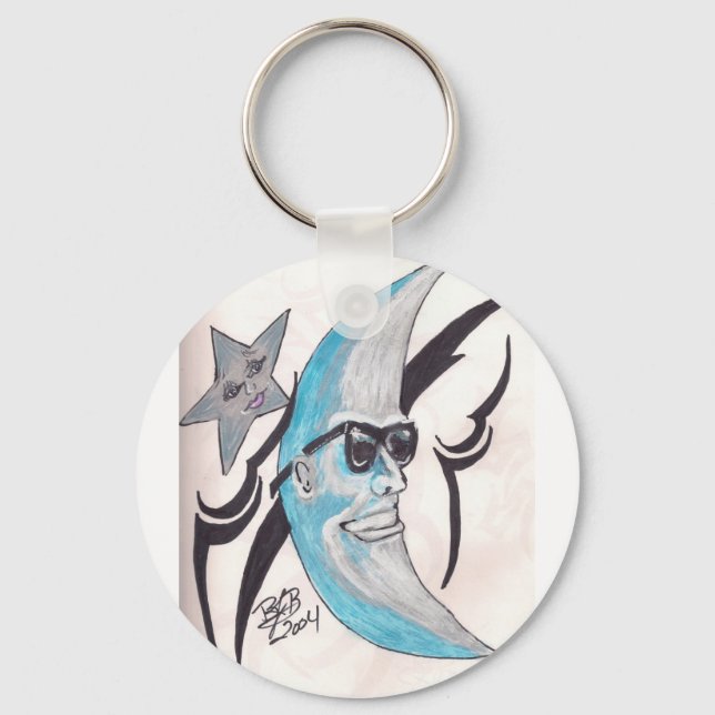 Laughing Moon Keychain (Front)
