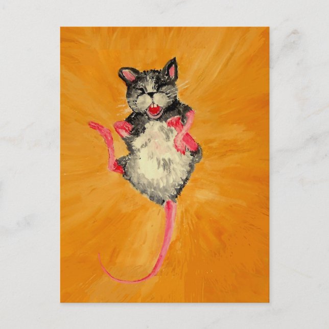 Laughing Mouse Postcard (Front)