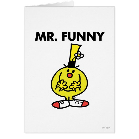 Laughing Mr. Funny With Flower Cards (Front)