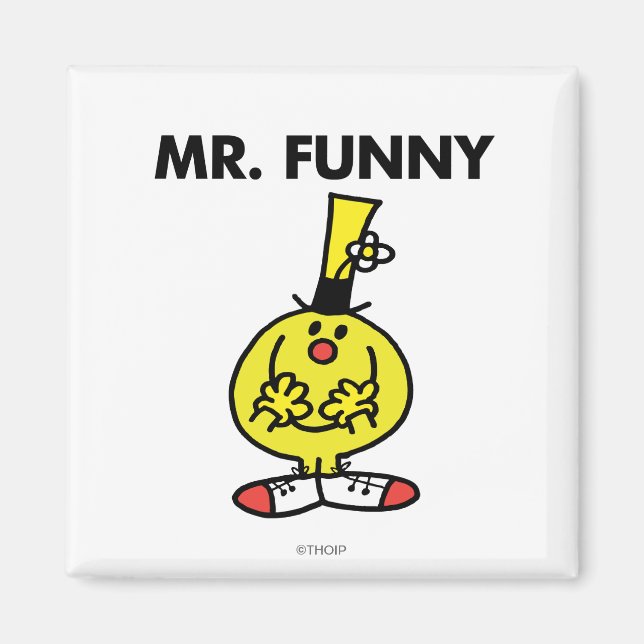 Laughing Mr. Funny With Flower Magnet (Front)