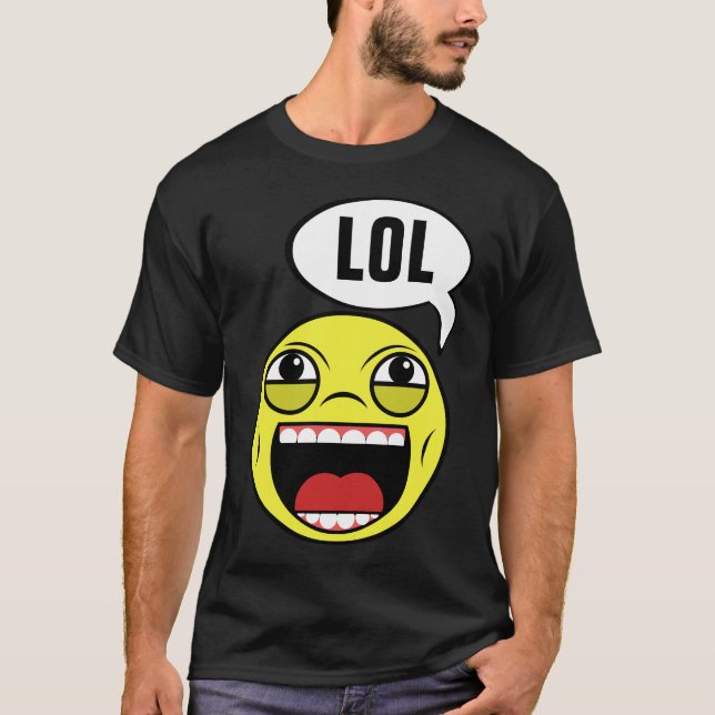 Laughing Out Loud Face  T-Shirt (Front)
