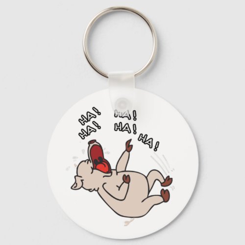 LAUGHING PIG KEY CHAIN _ Stop the Thyroid Madness