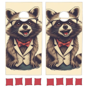 Laughing Raccoon Cornhole Set