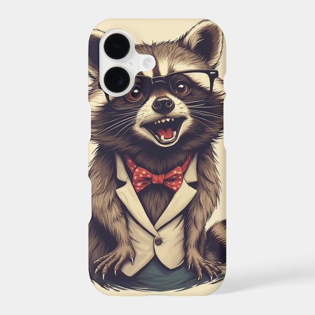 Laughing Raccoon  iPhone Case (Back)