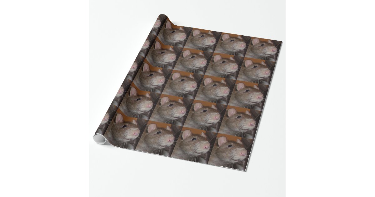 laughing rat wrapping paper Zazzle
