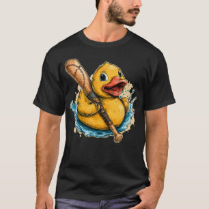 Laughing Rubber Duck With Baseball Bat Costume T-Shirt