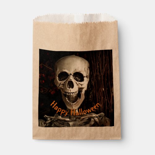 Laughing Skeleton Halloween  Favor Bag