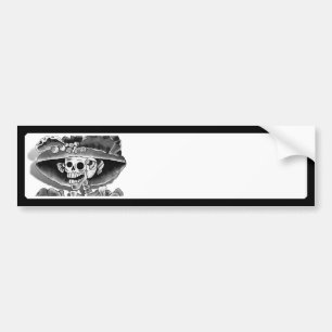 Laughing Skeleton Woman Bumper Sticker
