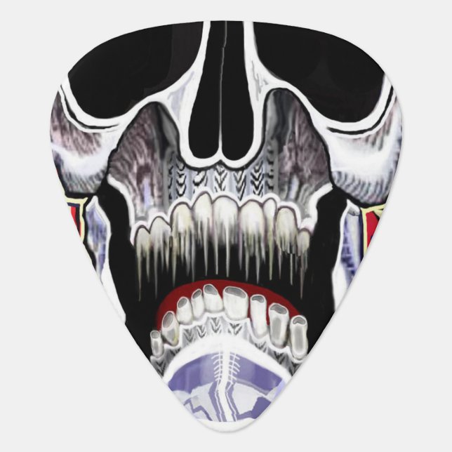 Laughing Skull Guitar Pick (Front)