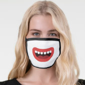 Laughing Smile Funny Fun Mouth Showing Teeth Face Mask (Worn Her)