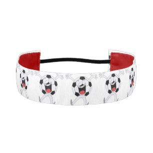 Laughing Soccer Ball Mascot Athletic Headband