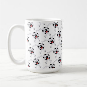 Laughing Soccer Ball Mascot Coffee Mug
