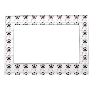 Laughing Soccer Ball Mascot Magnetic Frame