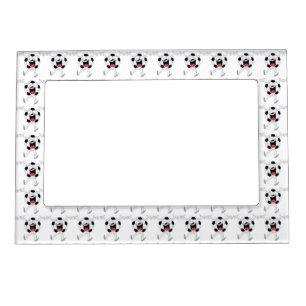 Laughing Soccer Ball Mascot Magnetic Frame