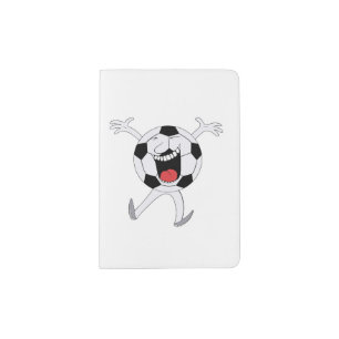 Laughing Soccer Ball Mascot Passport Holder