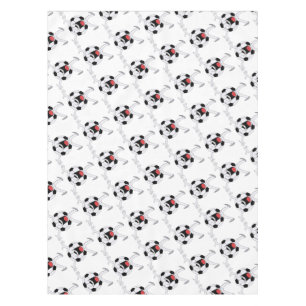 Laughing Soccer Ball Mascot Tablecloth