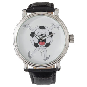 Laughing Soccer Ball Mascot Watch