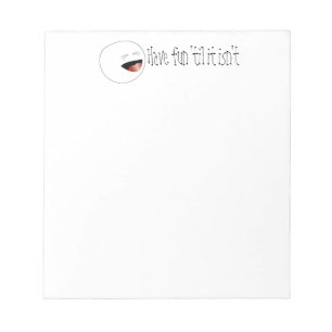 Laughing Stick Figure Head Notepad