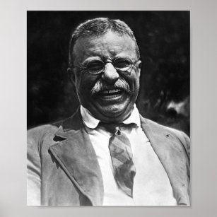 Laughing Theodore Roosevelt Photo Poster