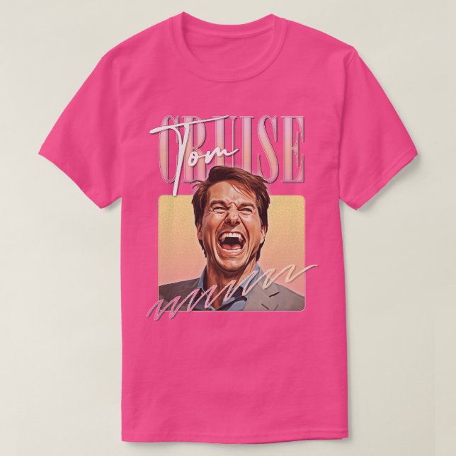 Laughing Tom Cruise Fan Art Meme Design T-Shirt (Design Front)