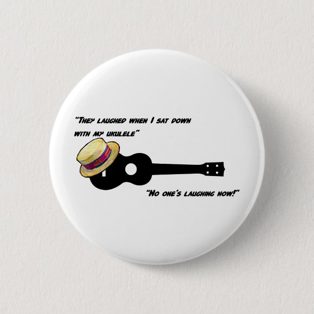 Laughing Ukulele Button (Front)
