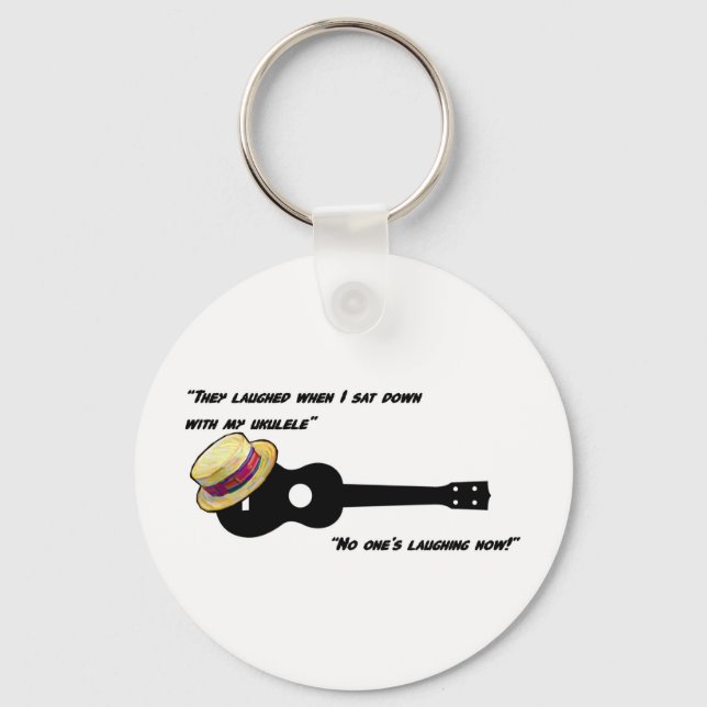 Laughing Ukulele Keychain (Front)