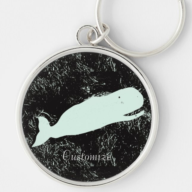 Laughing white whale Thunder_Cove Keychain (Front)