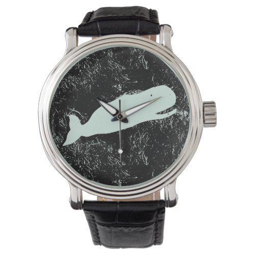 laughing white whale wrist watch