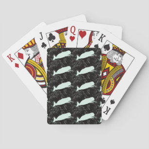 laughing white whales playing cards