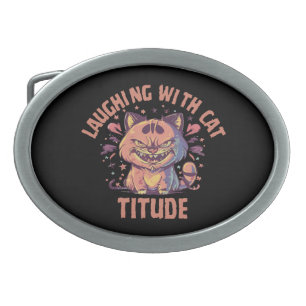 Laughing with Cat-titude Belt Buckle