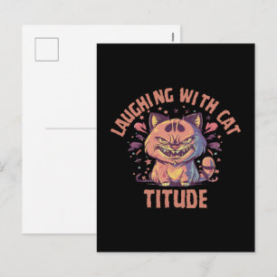 Laughing with Cat-titude Holiday Postcard