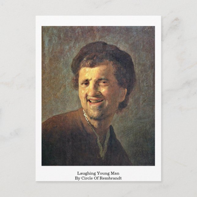 Laughing Young Man By Circle Of Rembrandt Postcard (Front)