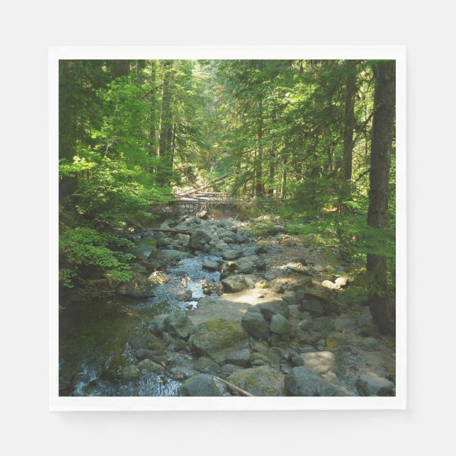 Laughingwater Creek at Mount Rainier National Park Napkins (Front)