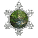 Laughingwater Creek at Mount Rainier National Park Snowflake Pewter Christmas Ornament