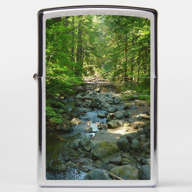 Laughingwater Creek at Mount Rainier National Park Zippo Lighter (Front)