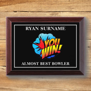 LAUGHS! Funny BOWLER Award Plaque