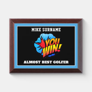 LAUGHS! Funny Golfer Award Plaque