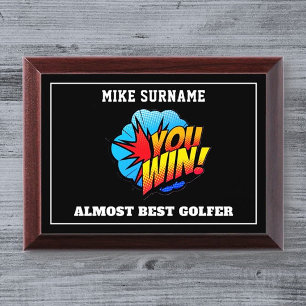LAUGHS! Funny Golfer Award Plaque