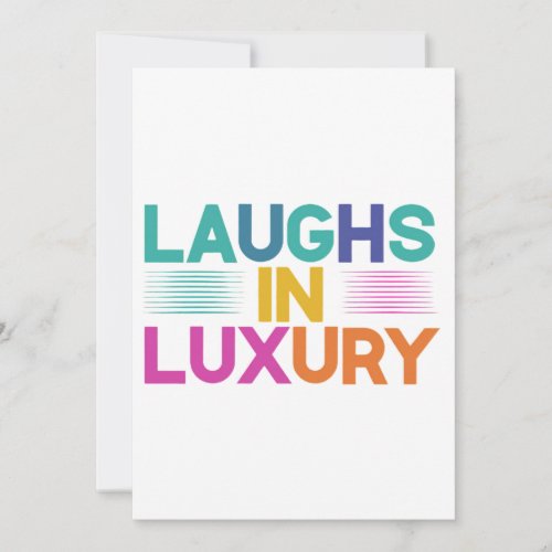 Laughs in Luxury Thank You Card